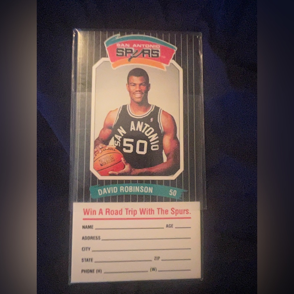 1989 San Antonio Team Win a Road Trip w/ the Spurs PROMO TIX David Robinson